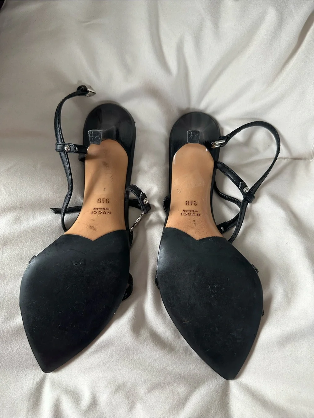 Vintage Gucci Strappy Logo Heels - Picture 3 of 7